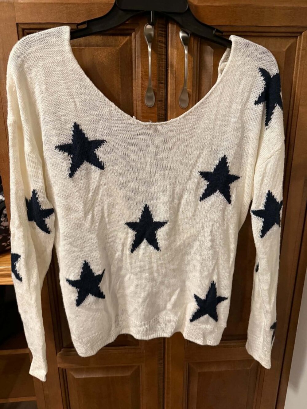 Francesca's Knit Long Sleeved Top Medium